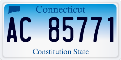 CT license plate AC85771