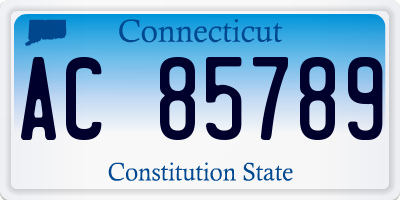 CT license plate AC85789