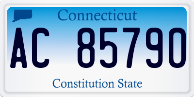 CT license plate AC85790