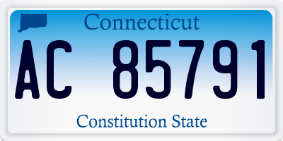 CT license plate AC85791
