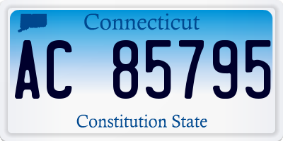CT license plate AC85795