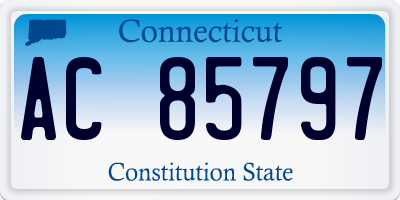 CT license plate AC85797