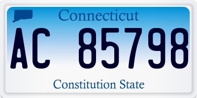 CT license plate AC85798