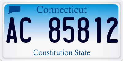 CT license plate AC85812