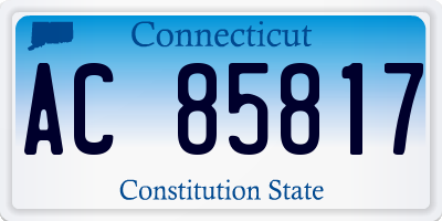 CT license plate AC85817