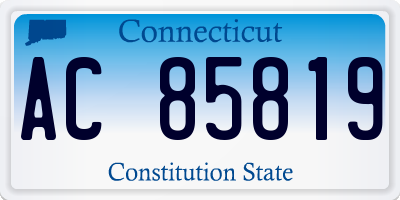 CT license plate AC85819