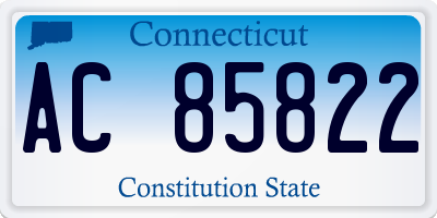 CT license plate AC85822