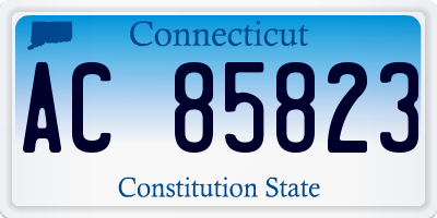 CT license plate AC85823