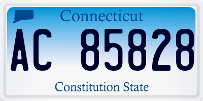 CT license plate AC85828