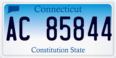CT license plate AC85844
