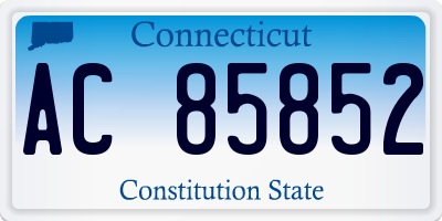 CT license plate AC85852