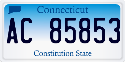 CT license plate AC85853