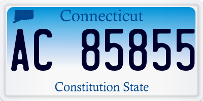 CT license plate AC85855