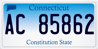 CT license plate AC85862