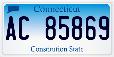 CT license plate AC85869