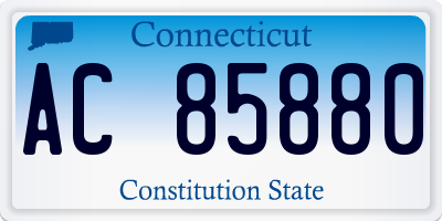 CT license plate AC85880