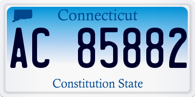 CT license plate AC85882