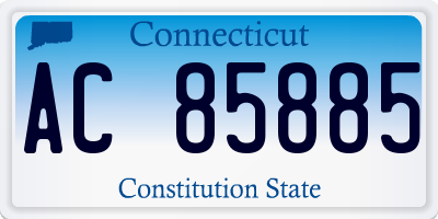 CT license plate AC85885