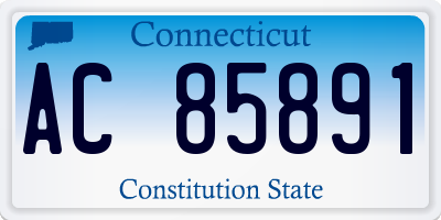 CT license plate AC85891