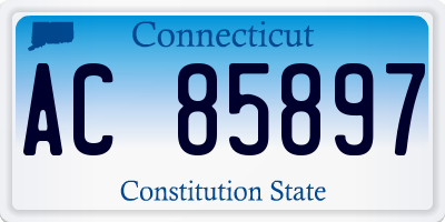CT license plate AC85897