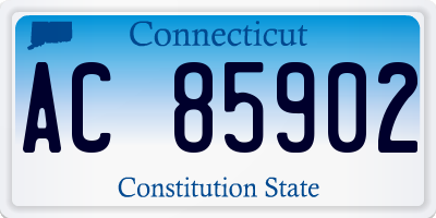 CT license plate AC85902
