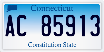 CT license plate AC85913