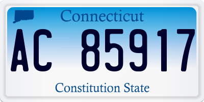 CT license plate AC85917