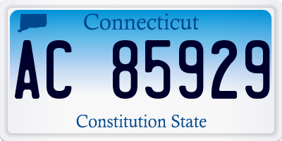CT license plate AC85929