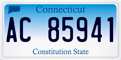 CT license plate AC85941