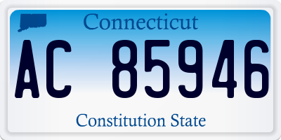 CT license plate AC85946