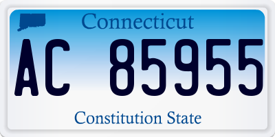 CT license plate AC85955