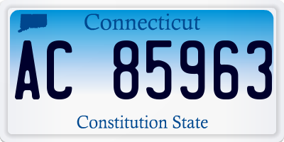 CT license plate AC85963