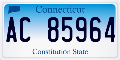 CT license plate AC85964