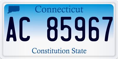 CT license plate AC85967