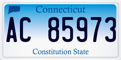 CT license plate AC85973