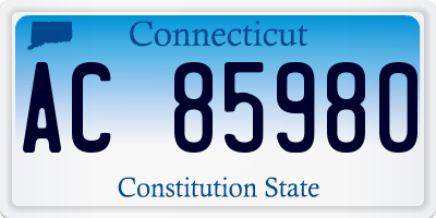 CT license plate AC85980