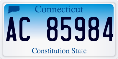 CT license plate AC85984