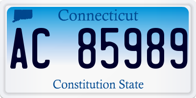 CT license plate AC85989