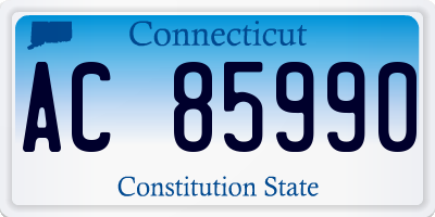 CT license plate AC85990