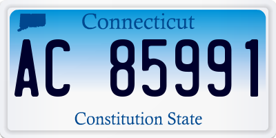 CT license plate AC85991
