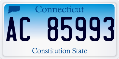 CT license plate AC85993