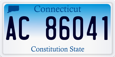 CT license plate AC86041