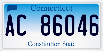 CT license plate AC86046