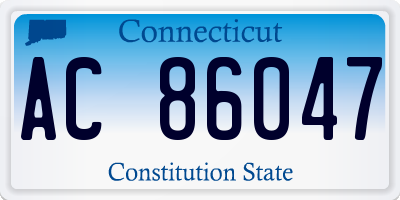 CT license plate AC86047