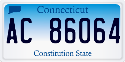 CT license plate AC86064
