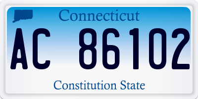 CT license plate AC86102