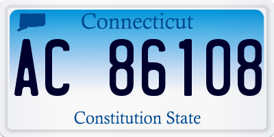 CT license plate AC86108