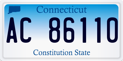 CT license plate AC86110