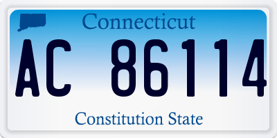 CT license plate AC86114
