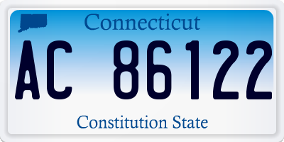 CT license plate AC86122